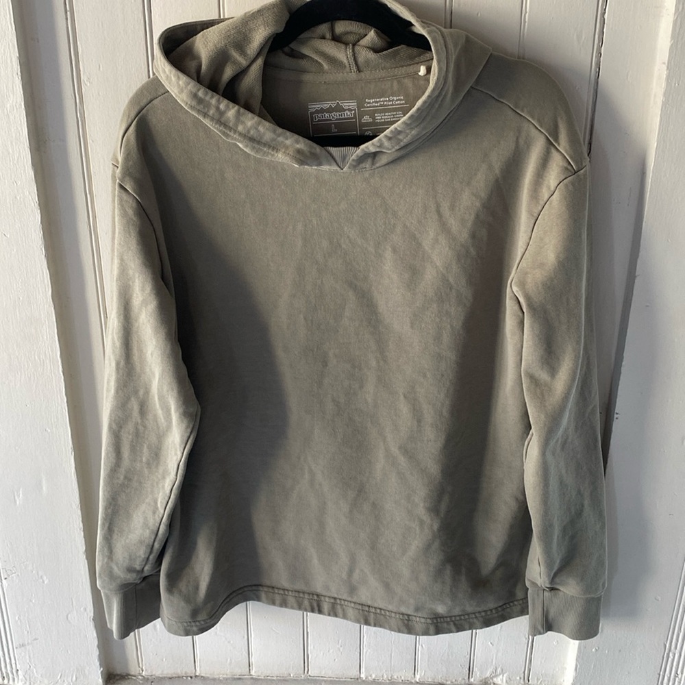 Patagonia Olive Green Hooded Sweatshirt